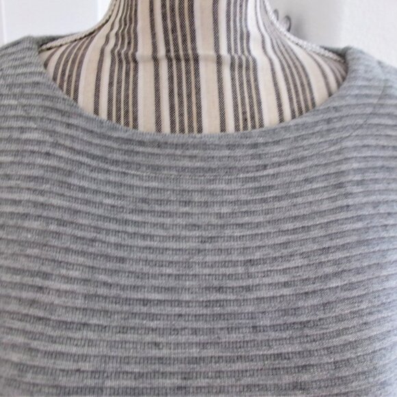 New J. Jill Sweater Sheath Dress Gray Long Sleeve Round Neck Pockets Small Tall - Picture 4 of 9